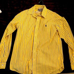 Yellow and blue striped Ralph Lauren dress shirt
